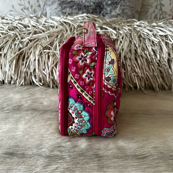 VERA BRADLEY Pink Swirls 2014 Large Microfiber Blush & Brush Cosmetic Case - Picture 6 of 11